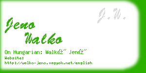 jeno walko business card