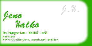 jeno walko business card